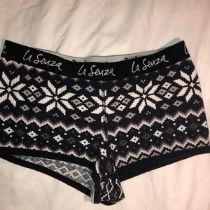 Festive Black & White Shorts